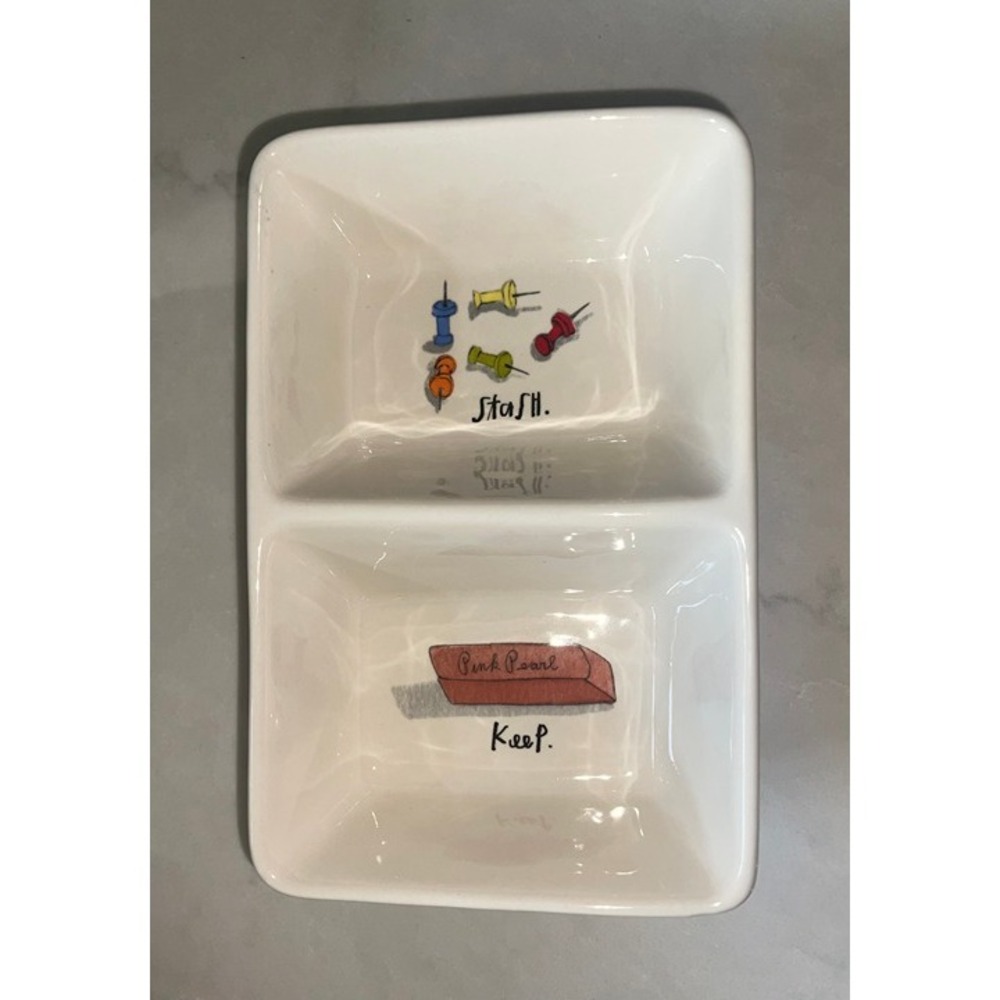Rae Dunn Stash & Keep Divided Dish Tray Catch-all